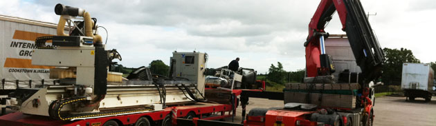 CNC Relocation Router Being Lifted on to Lorry
